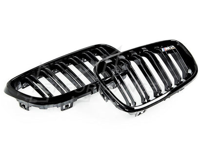 AUTOID BMW F22 F23 F87 Gloss Black Kidney Grilles (Inc. 218d, M235i, M240i & M2) - ML Performance EU
