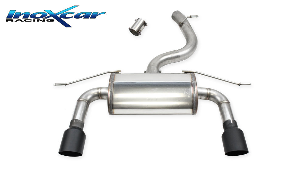 InoXcar AUTT.09.10CBLACK AUDI TT (Type 8S) 45TFSI 2.0 (245cv) Rear Silencer With End Pipe Diam. 100 Racing Black Ceramic R+L 1 | ML Performance EU Car Parts