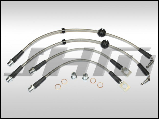JHM JHM-8E0611707H-8E0611775M Brake Line Kit-Stainless (JHM) Front and Rear Lines for B7-RS4
