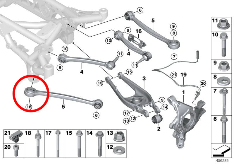 Millway Motorsport MW90509 Rear Trailing Arm Uniball Inner Bushing (F8X/G8X M2/M3/M4)