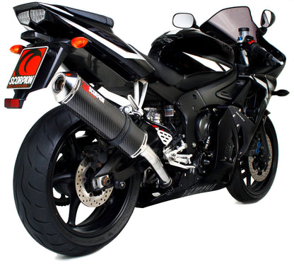 Scorpion EYA68CEO Factory Oval Slip-on - Carbon Fibre Sleeve - YZF 600 R6 - 2003 - 2005