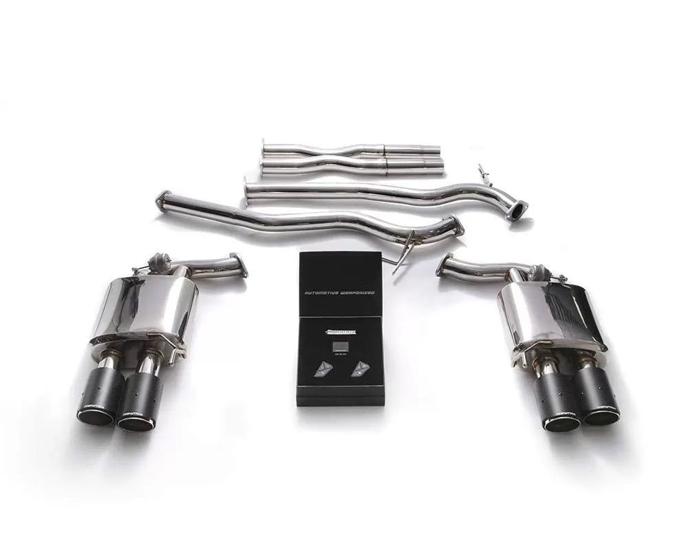 Valvetronic Exhaust System Ford Mustang GT 5.0L Convertible MK6 2018+ with Carbon Tips | ML Performance Car Parts