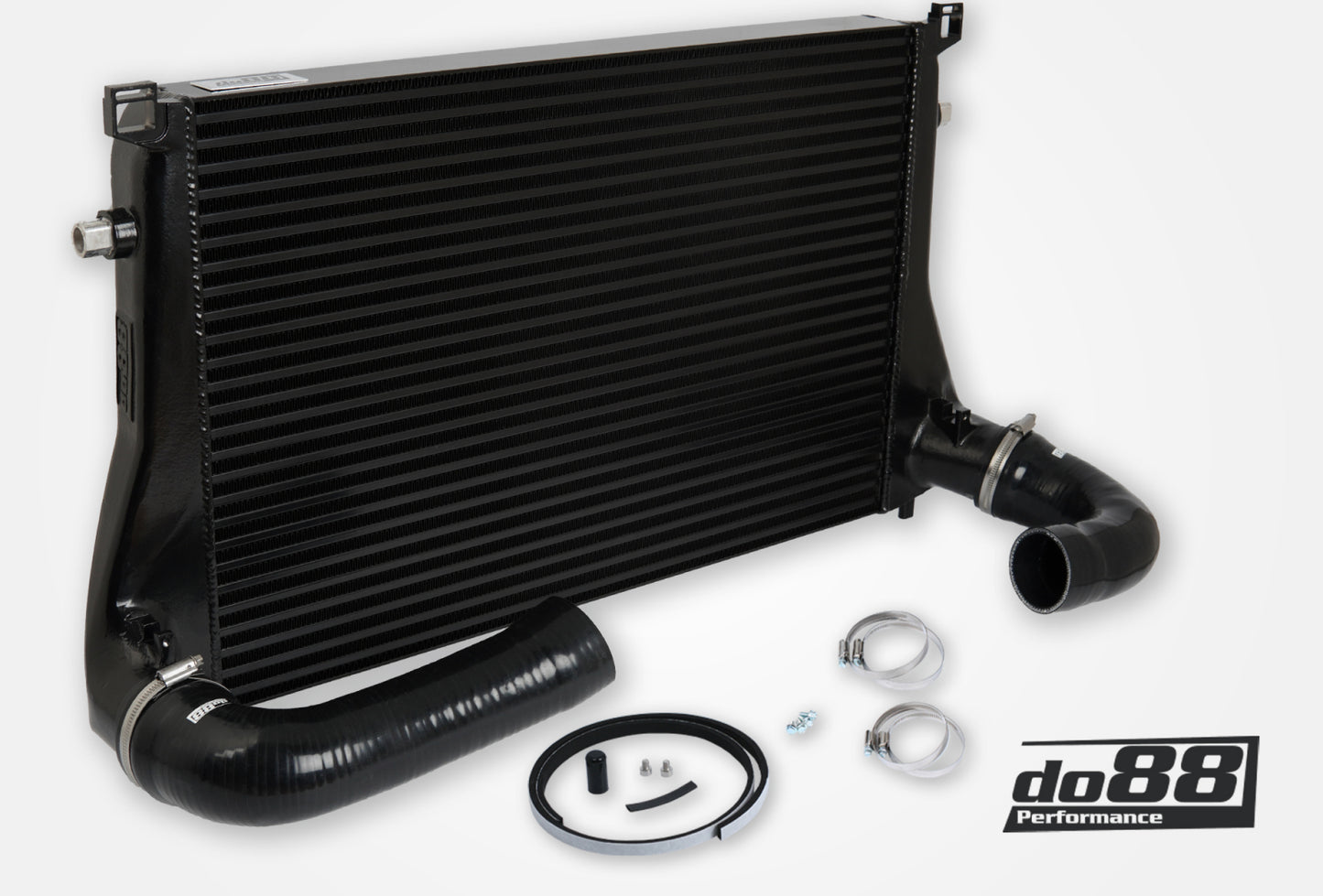 DO88 ICM-300-S AUDI SEAT SKODA VW 1.8 / 2.0 TSI (MQB) Intercooler, Black hoses