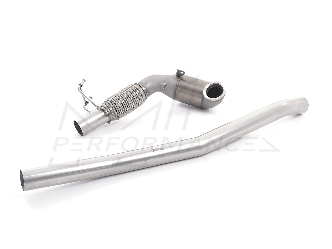 MillTek Volkswagen Stainless Steel Cast Downpipe with Race Cat - For OE Cat-Back (Inc. 8V S3 & MK7 Golf R) - ML Performance EU