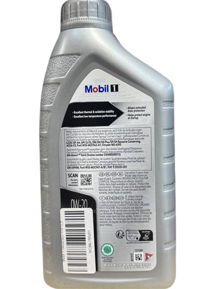 Mobil 1 0W20 EU-SW 1Ltr