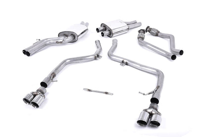 MillTek Audi S5 B8 Non-Resonated Race Cat-Back Exhaust
