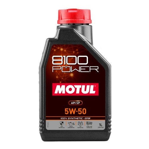Motul 8100 Power 5W-50 Ester Fully Synthetic Car Engine Oil 1l - ML Performance EU