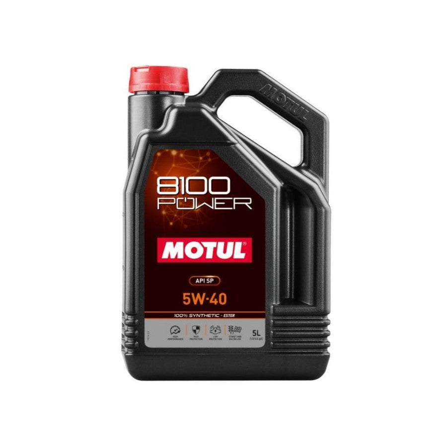Motul 8100 Power 5w-40 Fully Synthetic Car Engine Oil 5l - ML Performance EU