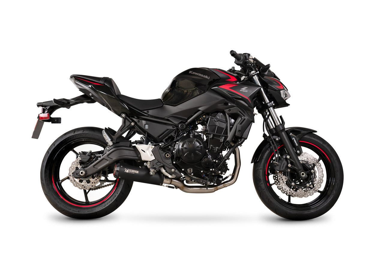 Scorpion PKA144SYSBCER Red Power Full System Black Ceramic Coated Sleeve - Z650 - 2020