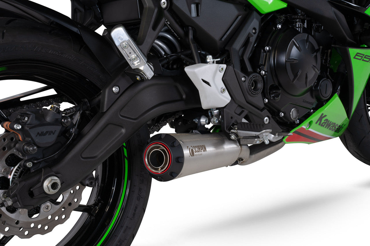 Scorpion PKA145SYSSEO Red Power Full System Stainless Steel Sleeve Ninja 650 - 2023