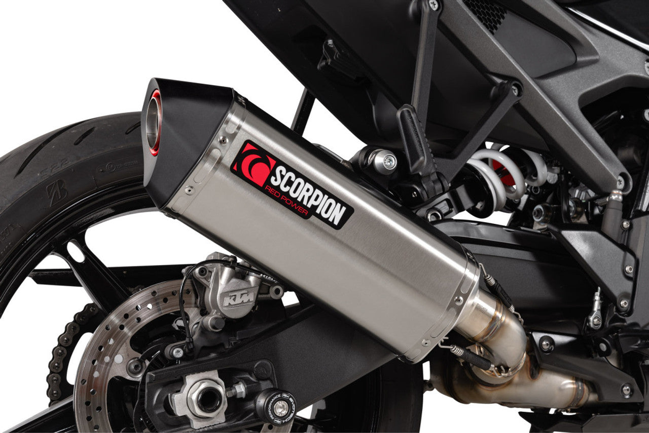 Scorpion RKT96SEO Serket Parallel Slip-on Brushed Stainless Sleeve - KTM 990 Duke - 2024-2025