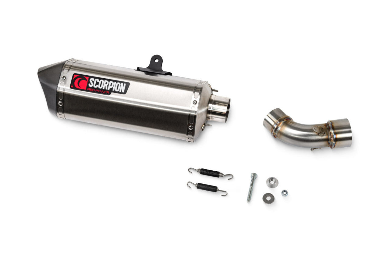 Scorpion RKT96SEO Serket Parallel Slip-on Brushed Stainless Sleeve - KTM 990 Duke - 2024-2025