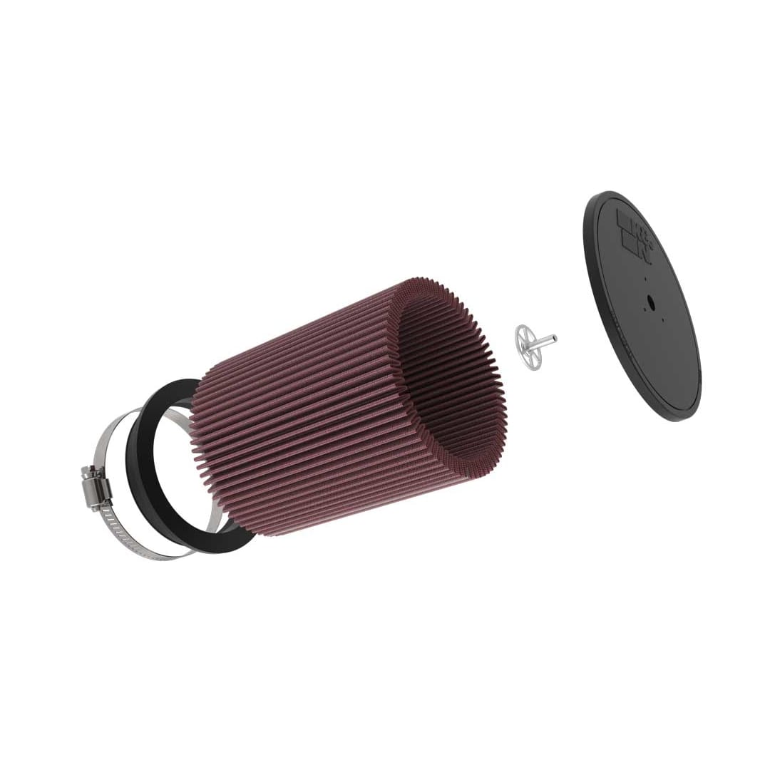 K&N RU-3150 High-Flow Original Universal Air Filter - 5-1/2"ID FLG, 7"OD, 9"H W/STUD