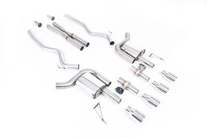 Milltek SSXFD425 Ford Active Valved Cat-Back With X Pipe And GT-100 / 4' Polished Tips (Inc. Mustang)