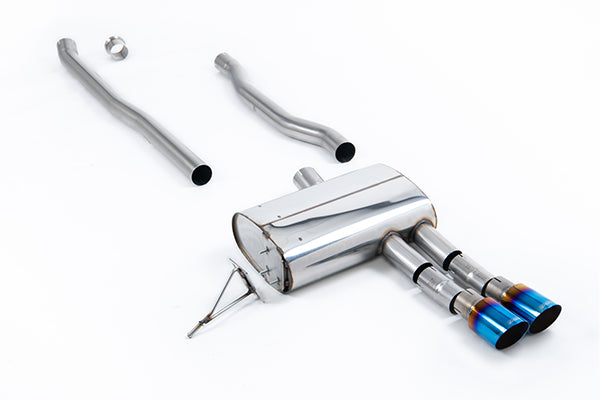 Milltek SSXM484 New Mini Cat-Back Non-Resonated (Louder) - Burnt/Blue Titanium Tips
