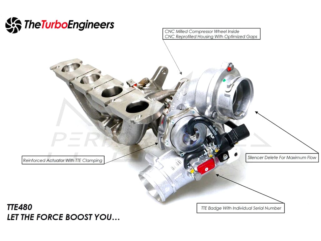 TTE VW/Audi 2.0T TFSI Turbocharger Upgrade TTE480+ EA113 (A3, TT, Beetle & Golf) - ML Performance EU