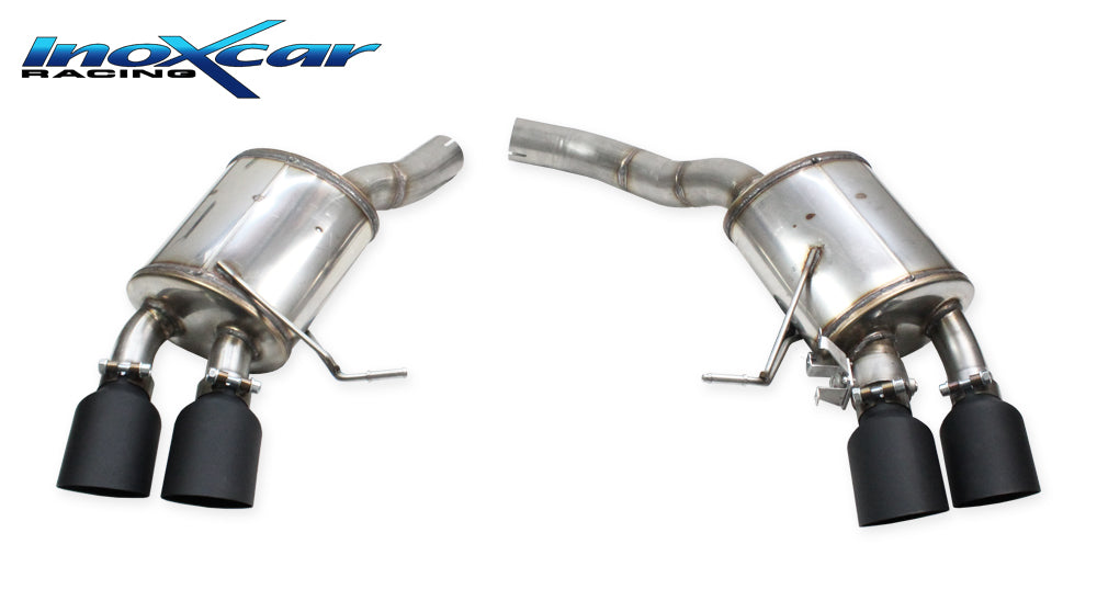 InoXcar VALV.MACAN.10.114CBLACK Porsche Macan S Serie Rear Silencer With End Pipe 2 X Diam. 114 Racing Black Ceramic R+L + Valve Assembly With Original Electric Engine 1 | ML Performance EU Car Parts