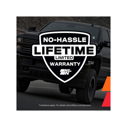 K&N 77-3034KP Cold Air Intake - High-flow, Aluminum Tube - CHEVY SILVERADO HD, V8-6.6L DSL, 01-04, PO