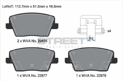 PAGID Racing T8230SP2001 STREET+ Brake Pads