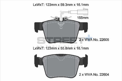 PAGID Racing T8016SP2001 STREET+ Brake Pads