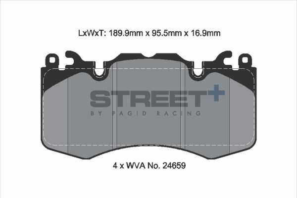 PAGID Racing T8085SP2001 STREET+ Brake Pads