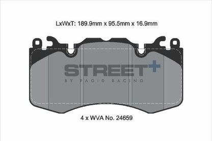 PAGID Racing T8085SP2001 STREET+ Brake Pads