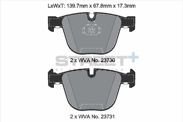 PAGID Racing T8297SP2001 STREET+ Brake Pads