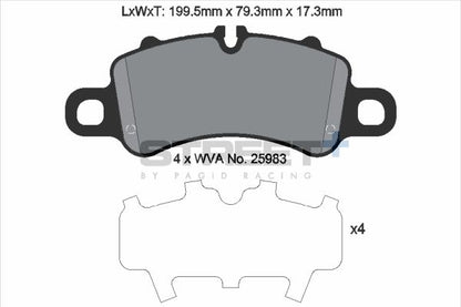 PAGID Racing T8273SP2001 STREET+ Brake Pads