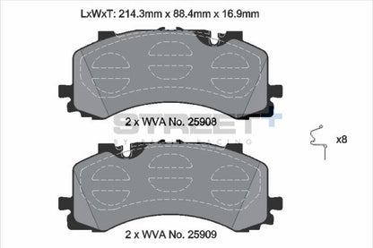 PAGID Racing T8262SP2001 STREET+ Brake Pads
