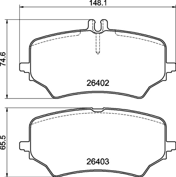 MINTEX MDB3520 Rear Brake Pad Set fits MERCEDES-BENZ - (also fits other vehicles)