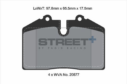 PAGID Racing T8002SP2001 STREET+ Brake Pads
