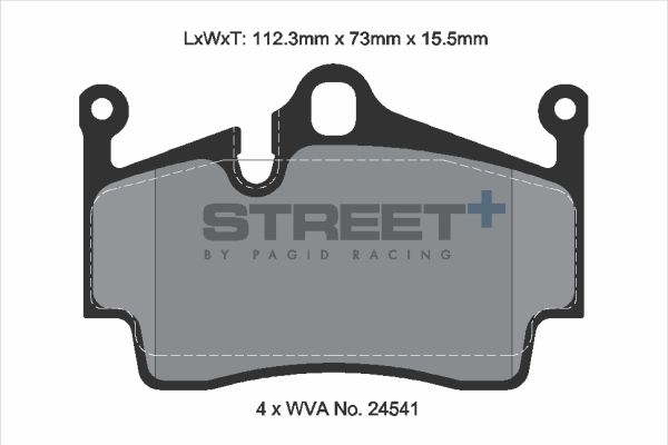 PAGID Racing T8274SP2001 STREET+ Brake Pads