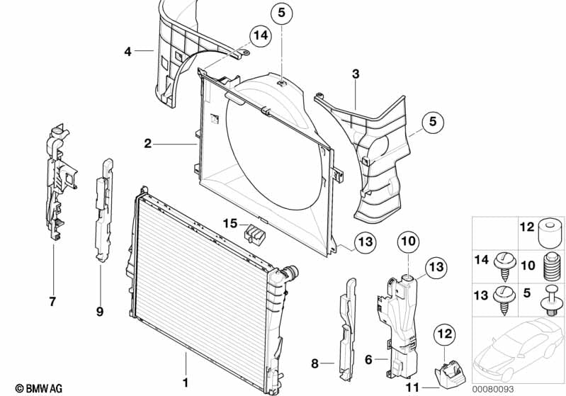 Genuine BMW 17112228943 Fan Shroud | ML Performance US Car Parts