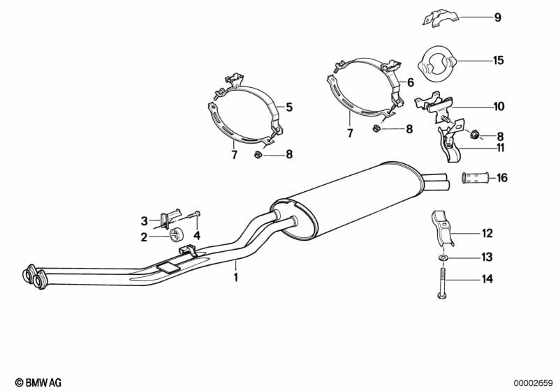 Genuine BMW 18101719248 Rear Muffler | ML Performance EU Car Parts