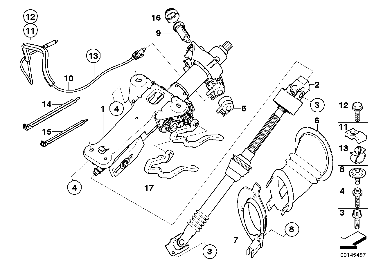 Genuine BMW 32306770703 Steering Column,Manual.Adjust. Interlock | ML Performance EU Car Parts
