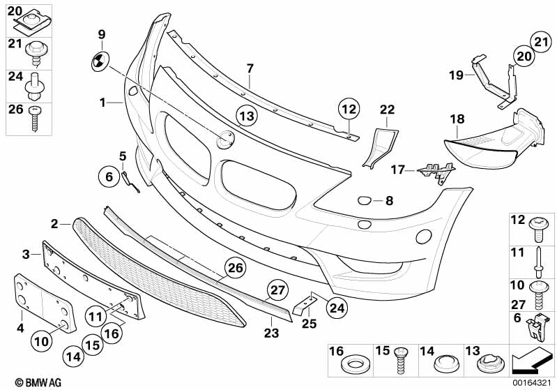 Genuine BMW 51117895842 Grid, Center | ML Performance EU Car Parts