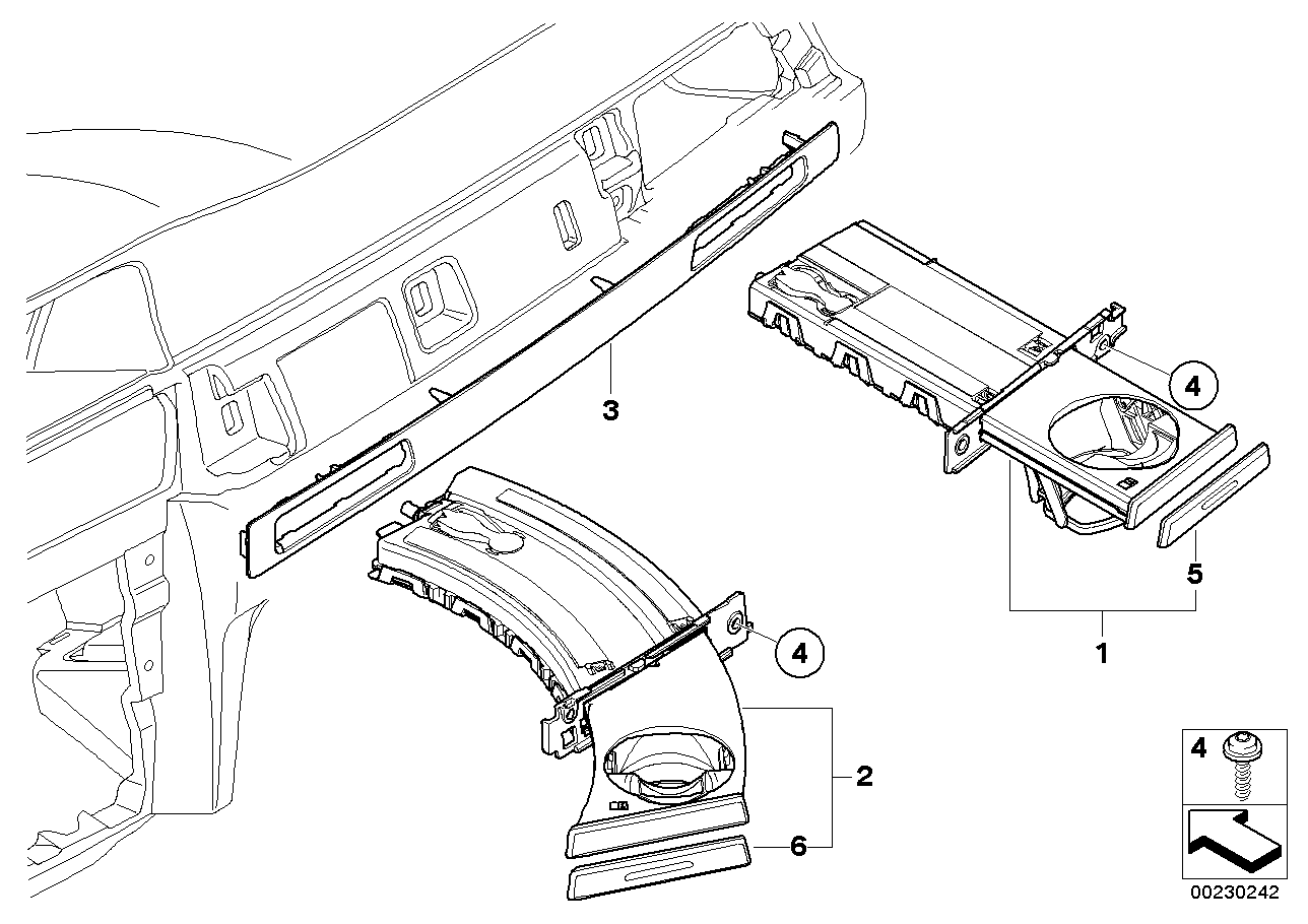 Genuine BMW 51459174144 Cup Holder Right CHROM CREAMBGE. | ML Performance EU Car Parts