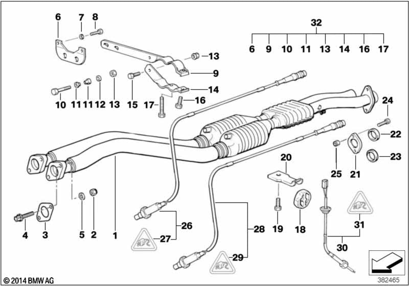 Genuine BMW 18301403489 Rp Catalytic Converter W.Center Silencer | ML Performance US Car Parts