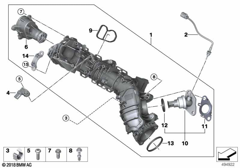 Genuine BMW 11618596906 Intake sys.EGR w.air flap control RDE | ML Performance EU Car Parts