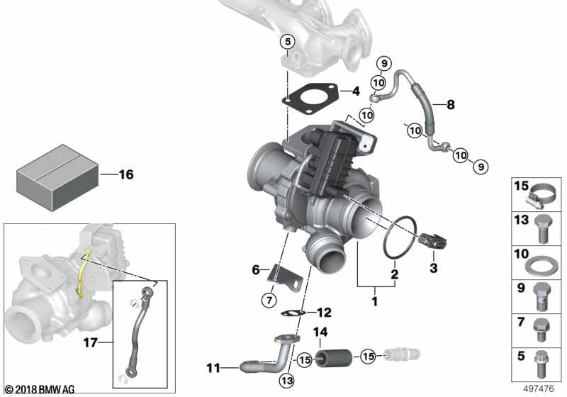 Genuine BMW 11655A3B052 Rp Reman Exhaust Turbocharger | ML Performance EU Car Parts