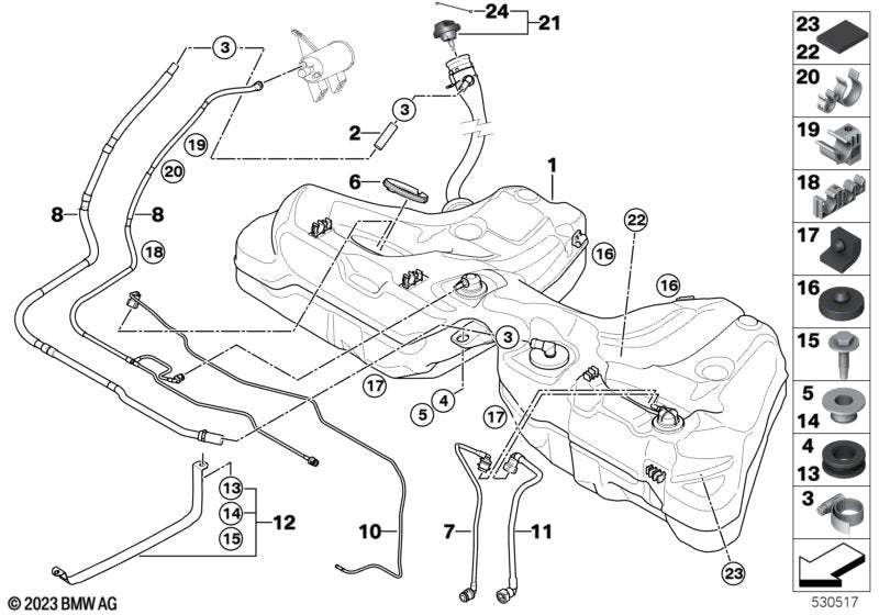 Genuine BMW 16146750466 Adapter For Fuel Tank | ML Performance EU Car Parts