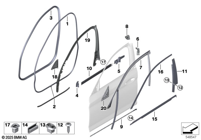 Genuine BMW 51727490027 Door Weatherstrip | ML Performance EU Car Parts