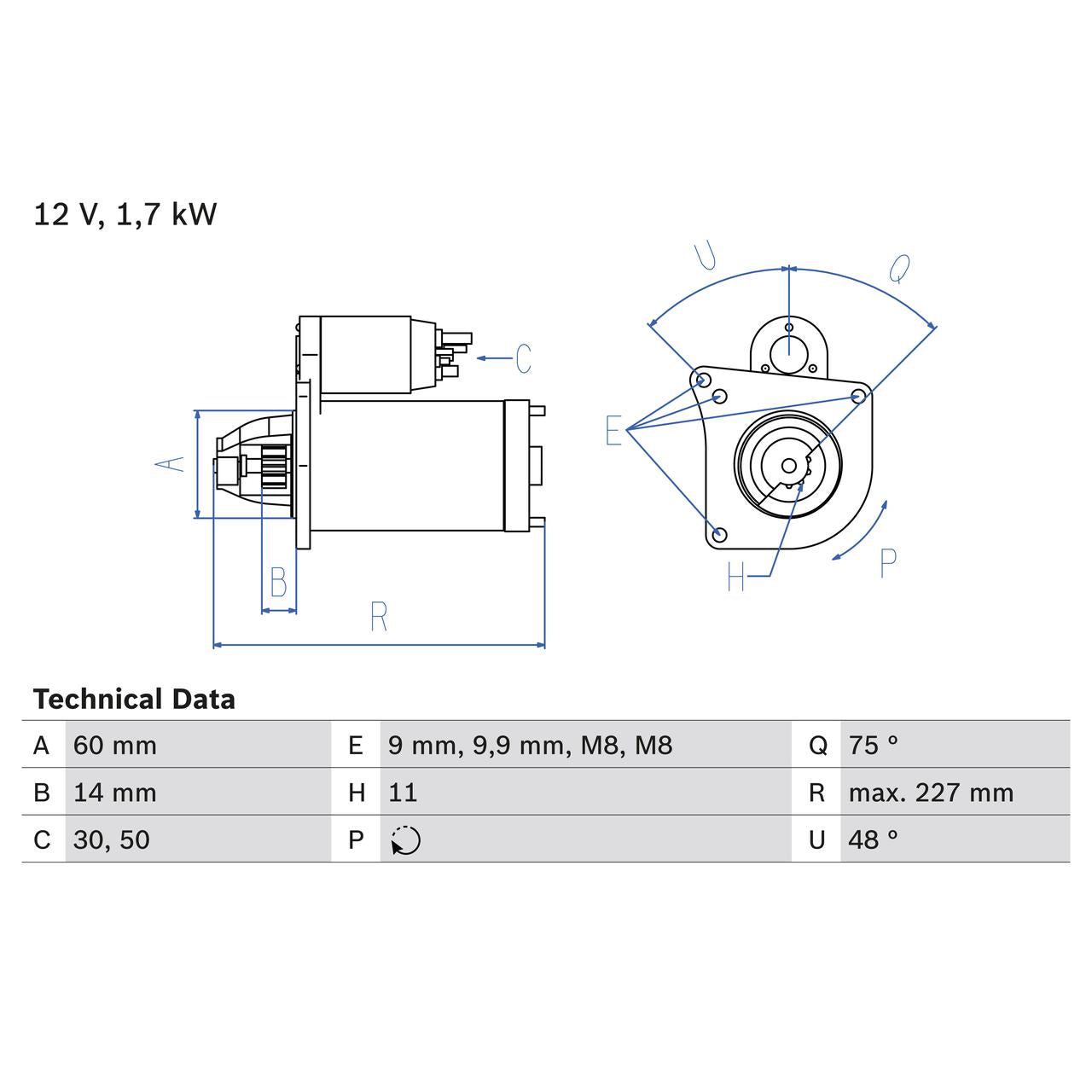 BOSCH 0986023050 Starter