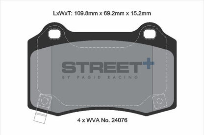 PAGID Racing T8055SP2001 STREET+ Brake Pads