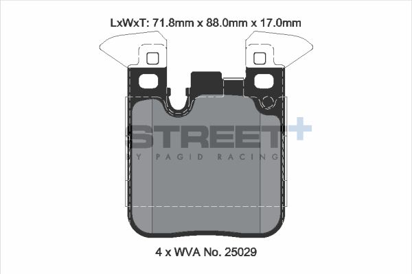 PAGID Racing T8195SP2001 STREET+ Brake Pads