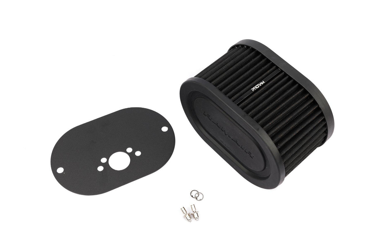 Ramair Pleated Carb Air Filter Baseplate to fit SU HS2 1.25in (32mm Mini Offset)  100mm | ML Performance Car Parts