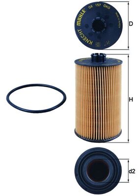 Mahle OX157D - Oil Filter