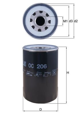 Mahle OC206 - Oil Filter