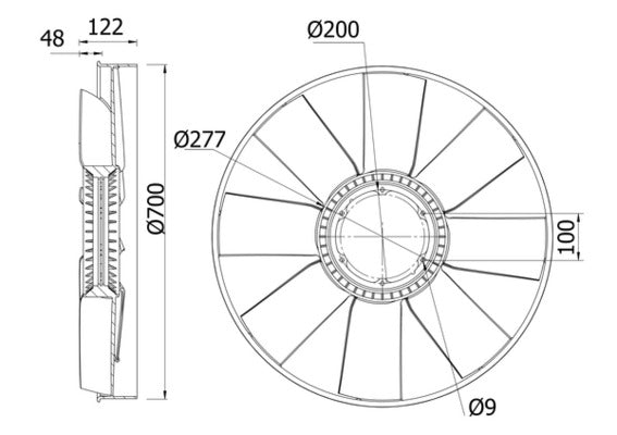 Mahle CFW31000S - Fan Wheel, engine cooling