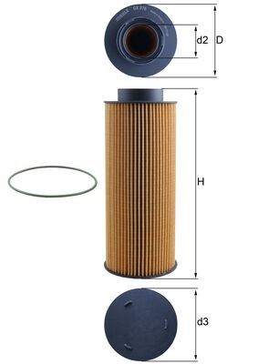 Mahle OX376D - Oil Filter